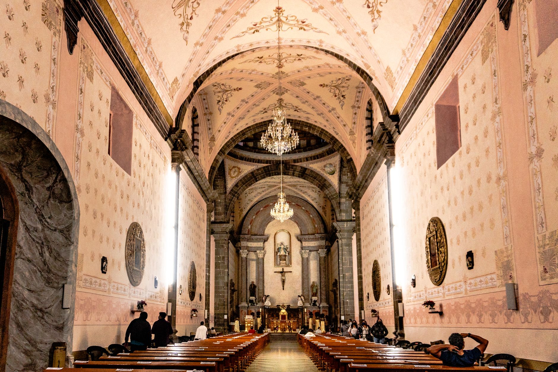 Painted Wooden Ceiling Hall
