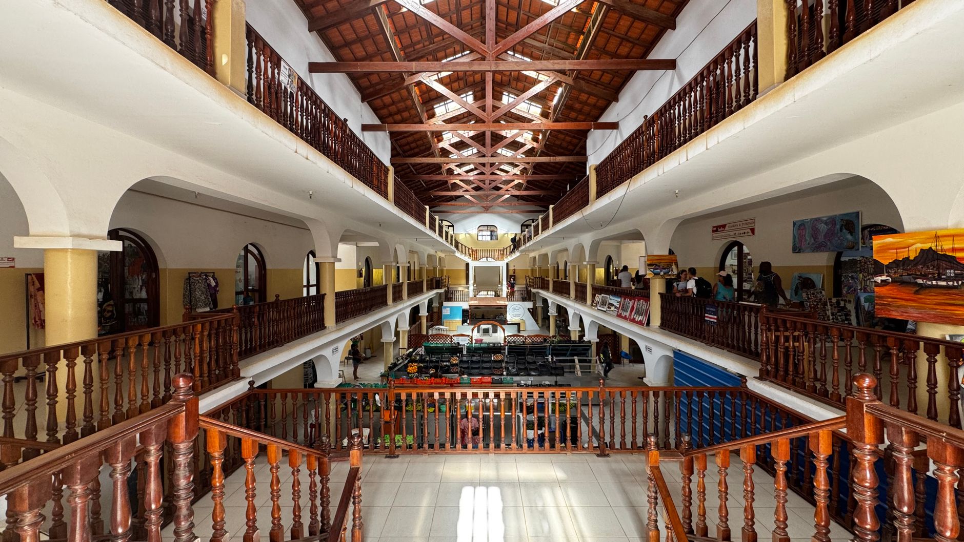 Painted Wooden Ceiling Hall