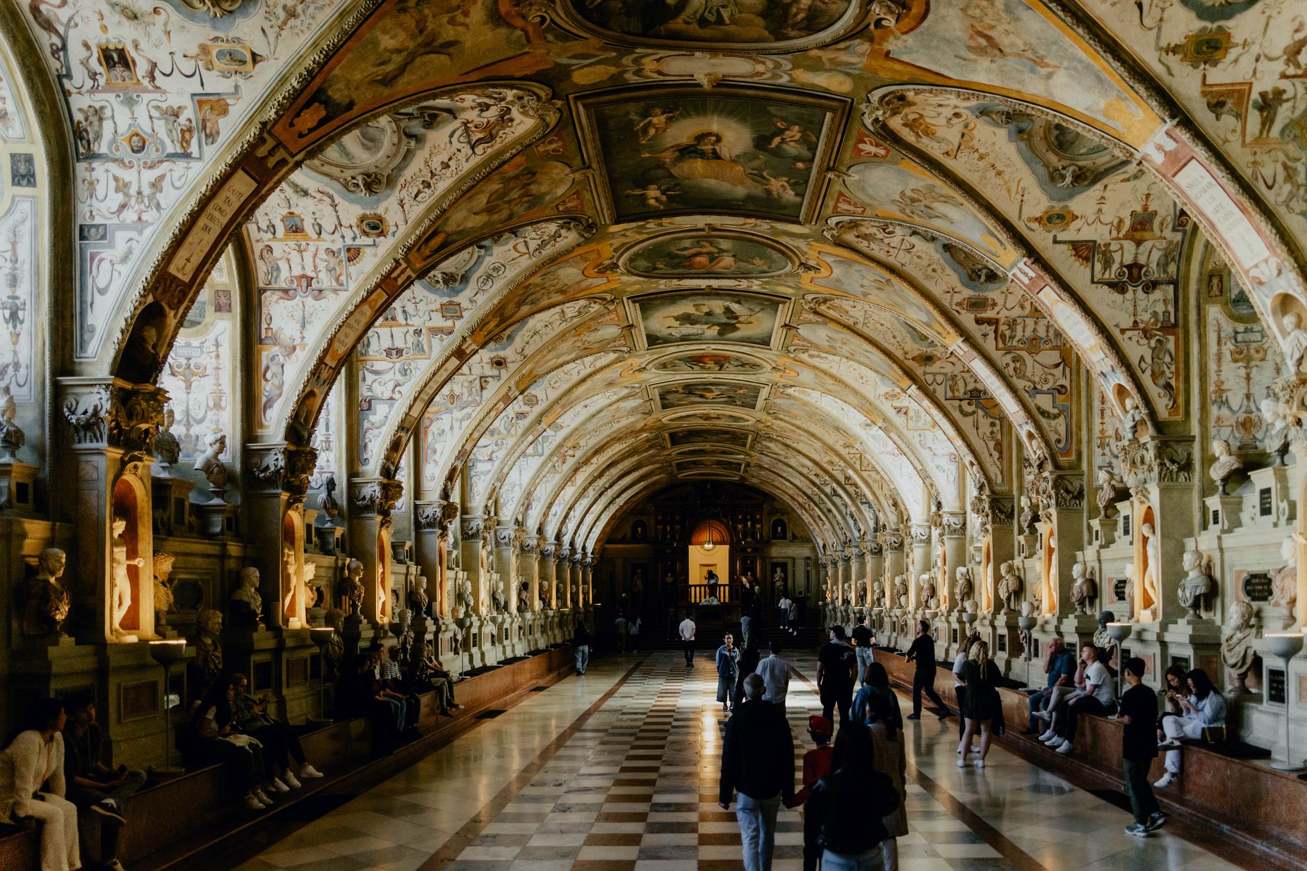 Painted Wooden Ceiling Hall
