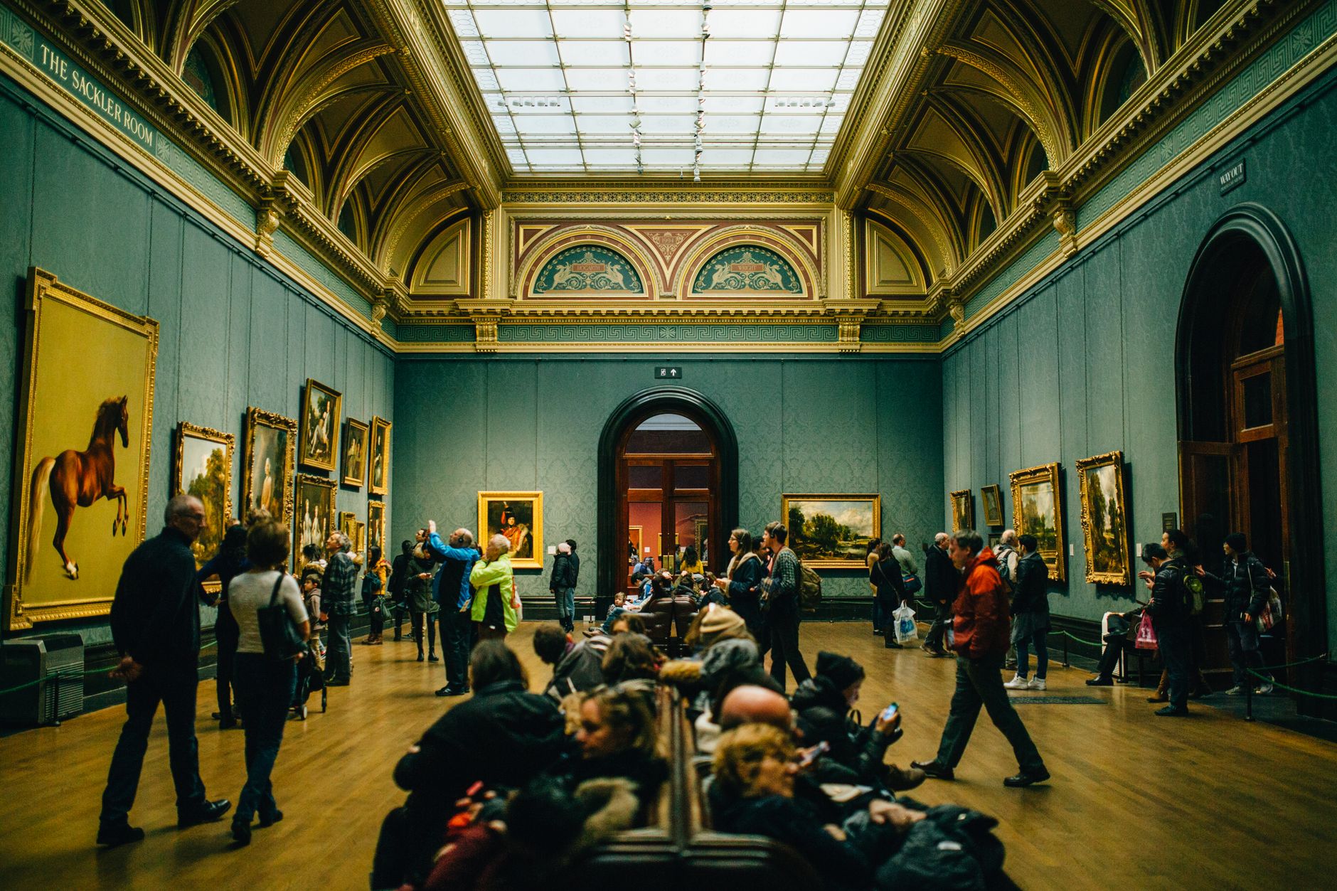 Painted Wooden Ceiling Hall