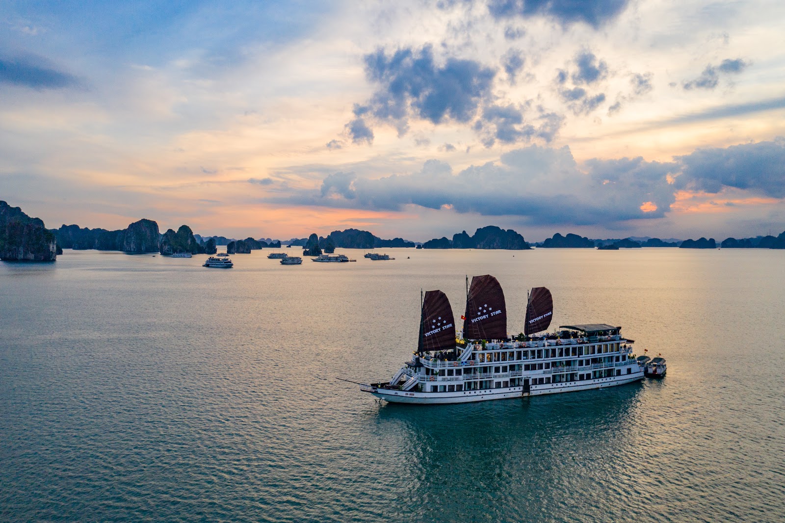 Traditional junk boat overnight cruise