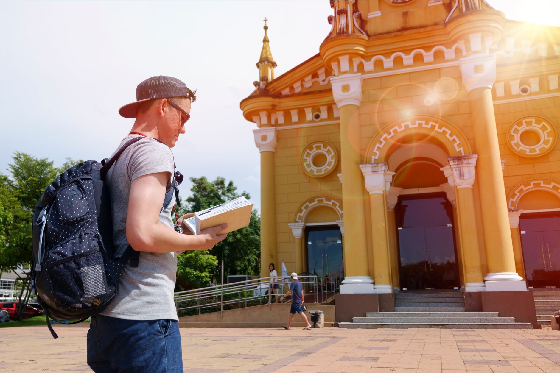 Budget & backpacking — travellers enjoying it