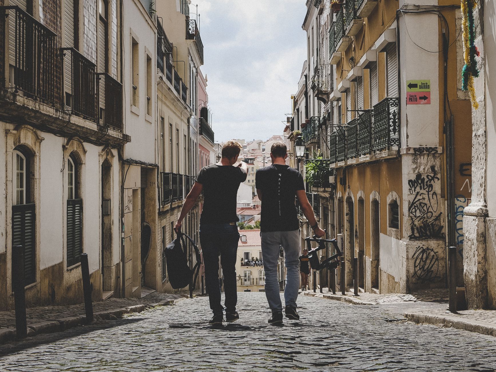 City break — travellers enjoying it